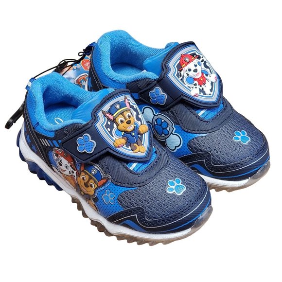 Nickelodeon Shoes Paw Patrol Light Up Sneakers Size 2 Blue New